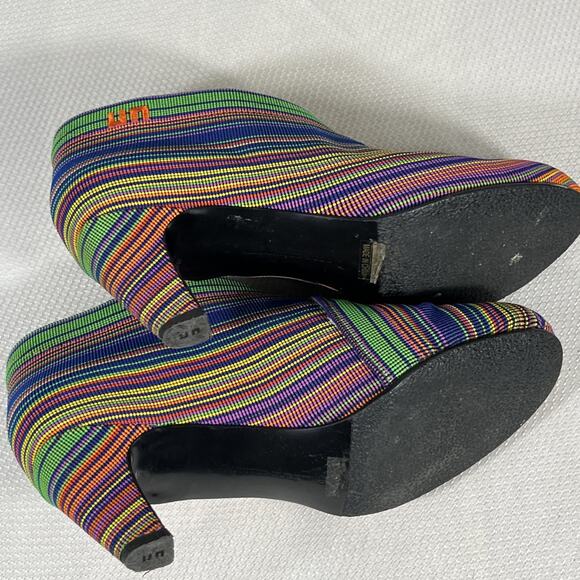 UNITED NUDE Size 9.5 (40) M High-Heel Manhattan Fold Shoe Boots Multi-color - Picture 10 of 12